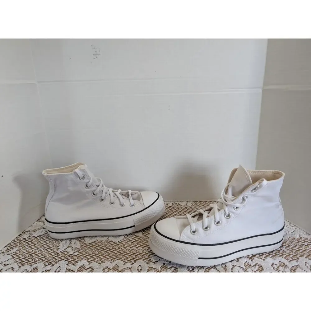 Converse Chuck Taylor All Star Lift Hi Black / White Women's Platform Shoes Sz 6